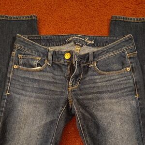 American Eagle Outfitters Women's Dark Blue Skinny Jeans